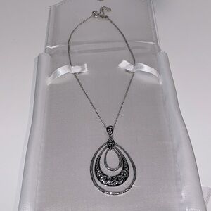 NWOT Silver necklace includes case